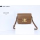 CELINE Teen Triomphe Bag In Shiny Calfskin - Glazed Brown