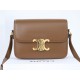 CELINE Teen Triomphe Bag In Shiny Calfskin - Glazed Brown