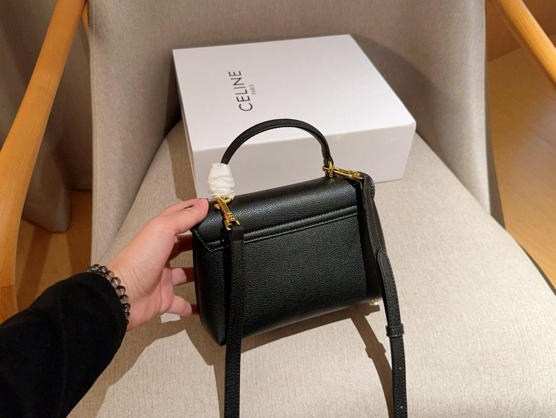 CELINE Teen Nino Bag In Supple Calfskin - Black