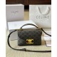 CELINE Teen Nino Bag In Triomphe Canvas And Calfskin - Black