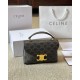 CELINE Teen Nino Bag In Triomphe Canvas And Calfskin - Black