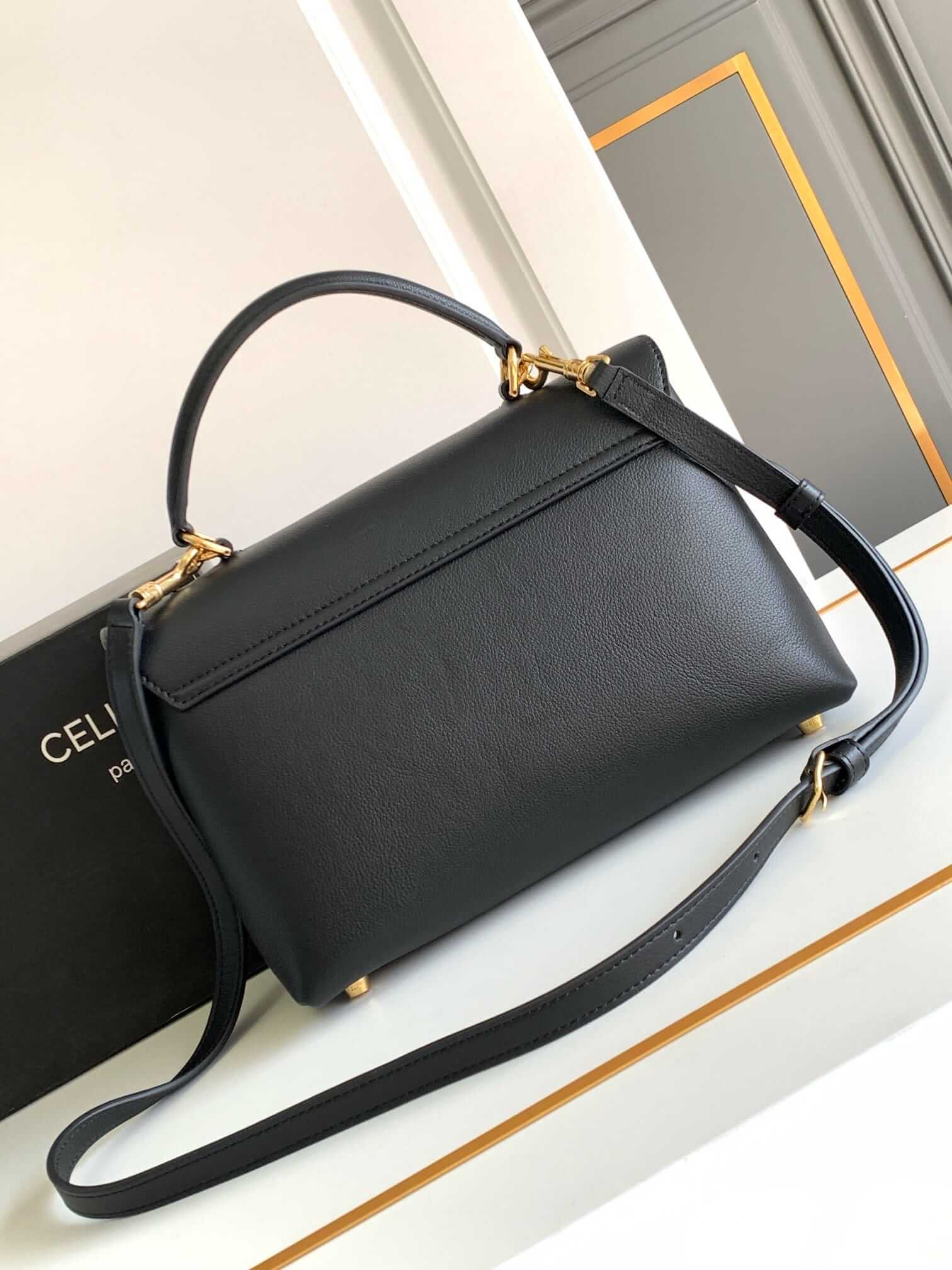 CELINE Medium Nino Bag In Supple Calfskin - Black