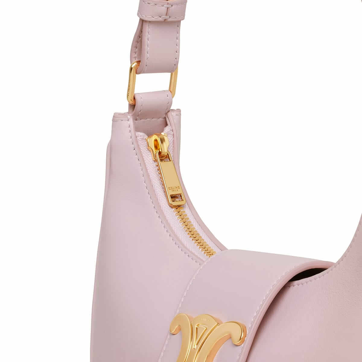 CELINE Medium Ava Triomphe Bag In Calfskin - Pink