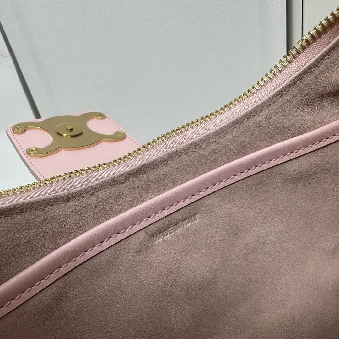 CELINE Medium Ava Triomphe Bag In Calfskin - Pink