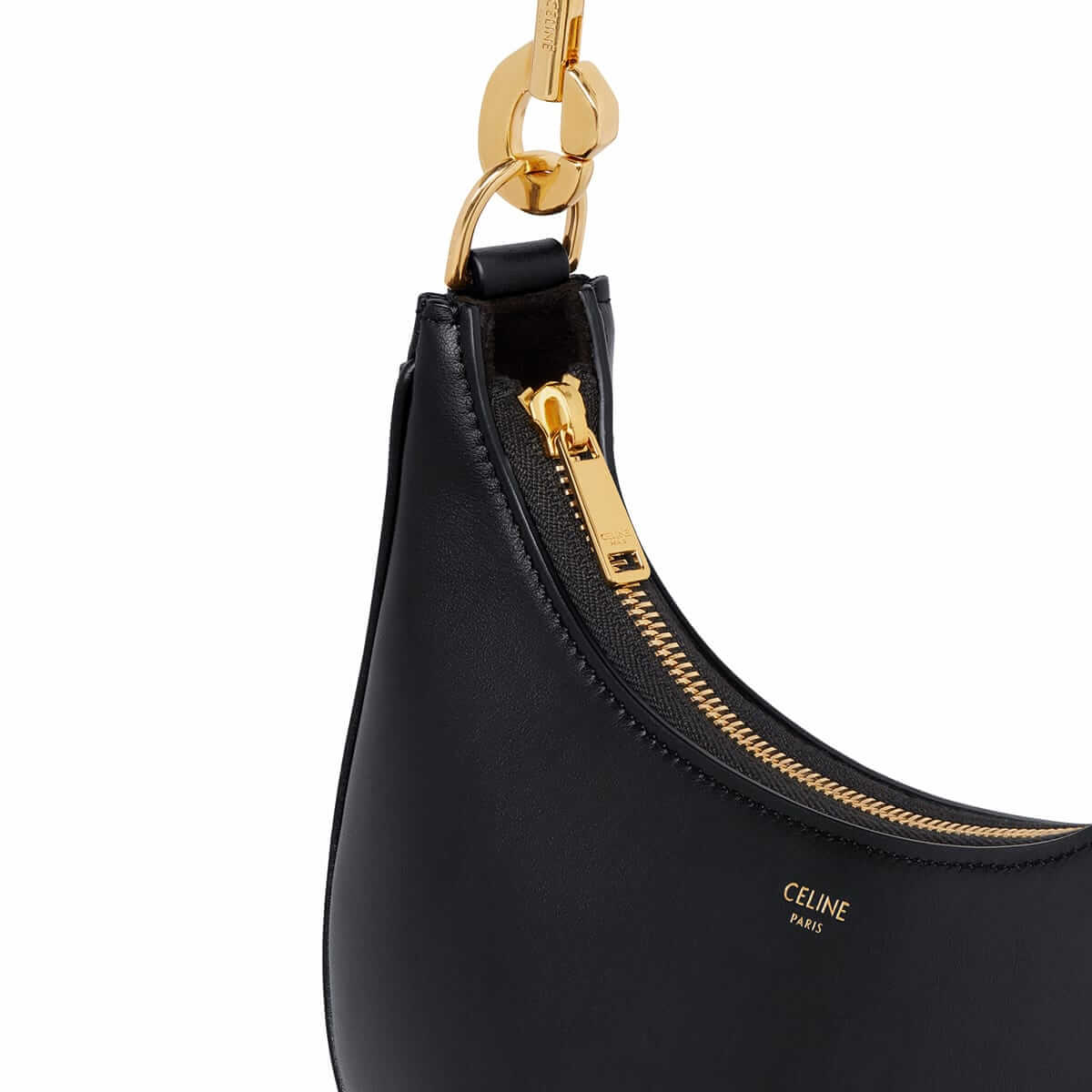 CELINE Medium Ava Strap Bag In Calfskin - Black