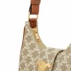 CELINE Medium Ava Triomphe Bag In Triomphe Canvas And Calfskin - Grege