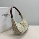 CELINE Medium Ava Triomphe Bag In Triomphe Canvas And Calfskin - Grege