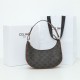 CELINE Medium Ava Bag In Triomphe Canvas And Calfskin - Black