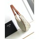 CELINE Medium Ava Bag In Triomphe Canvas And Calfskin - Grege