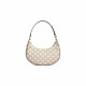 CELINE Medium Ava Bag In Triomphe Canvas And Calfskin - White