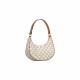 CELINE Medium Ava Bag In Triomphe Canvas And Calfskin - White