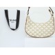 CELINE Medium Ava Bag In Triomphe Canvas And Calfskin - White