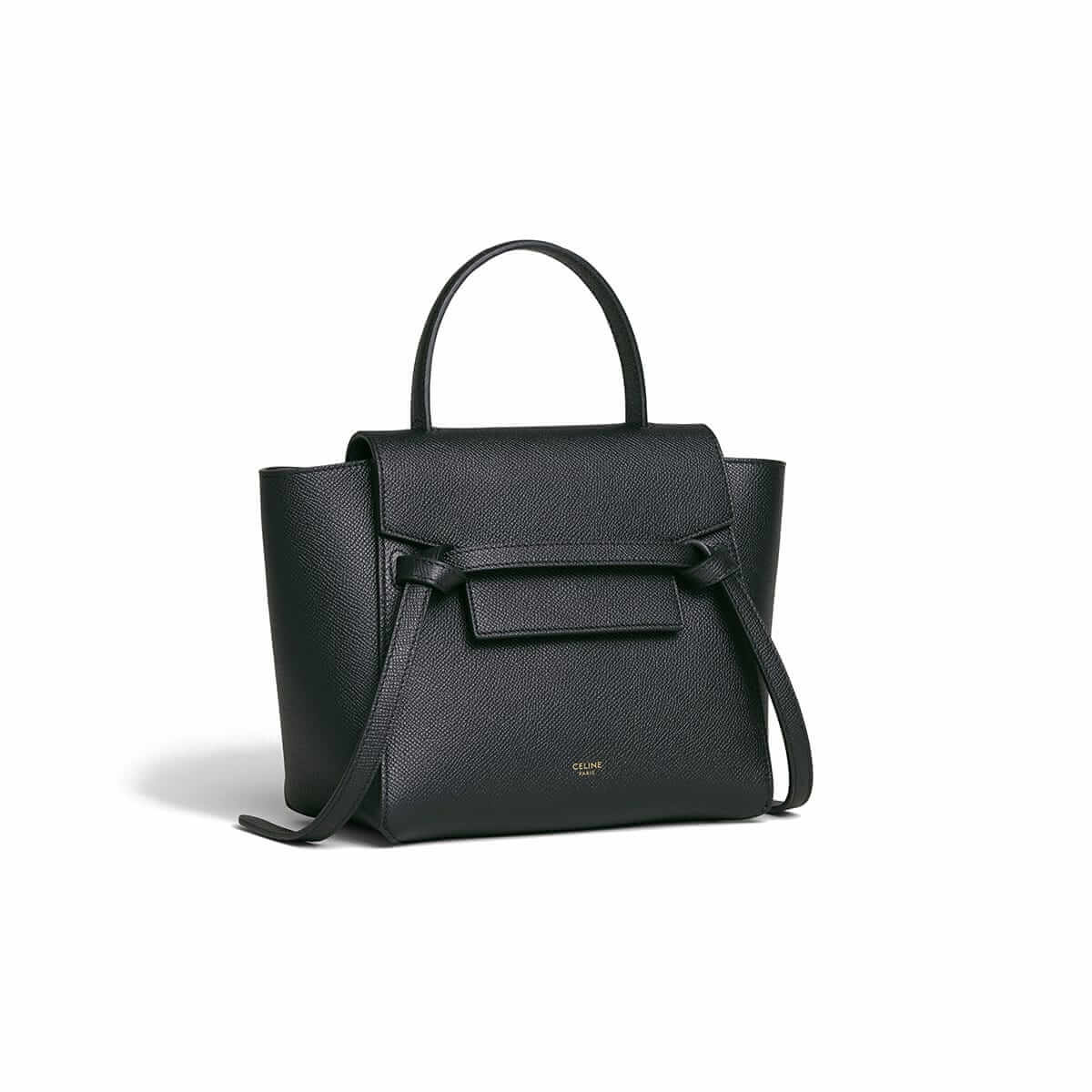 CELINE Nano Belt bag In Grained Calfskin - Black