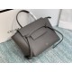 CELINE Nano Belt bag In Grained Calfskin - Grey