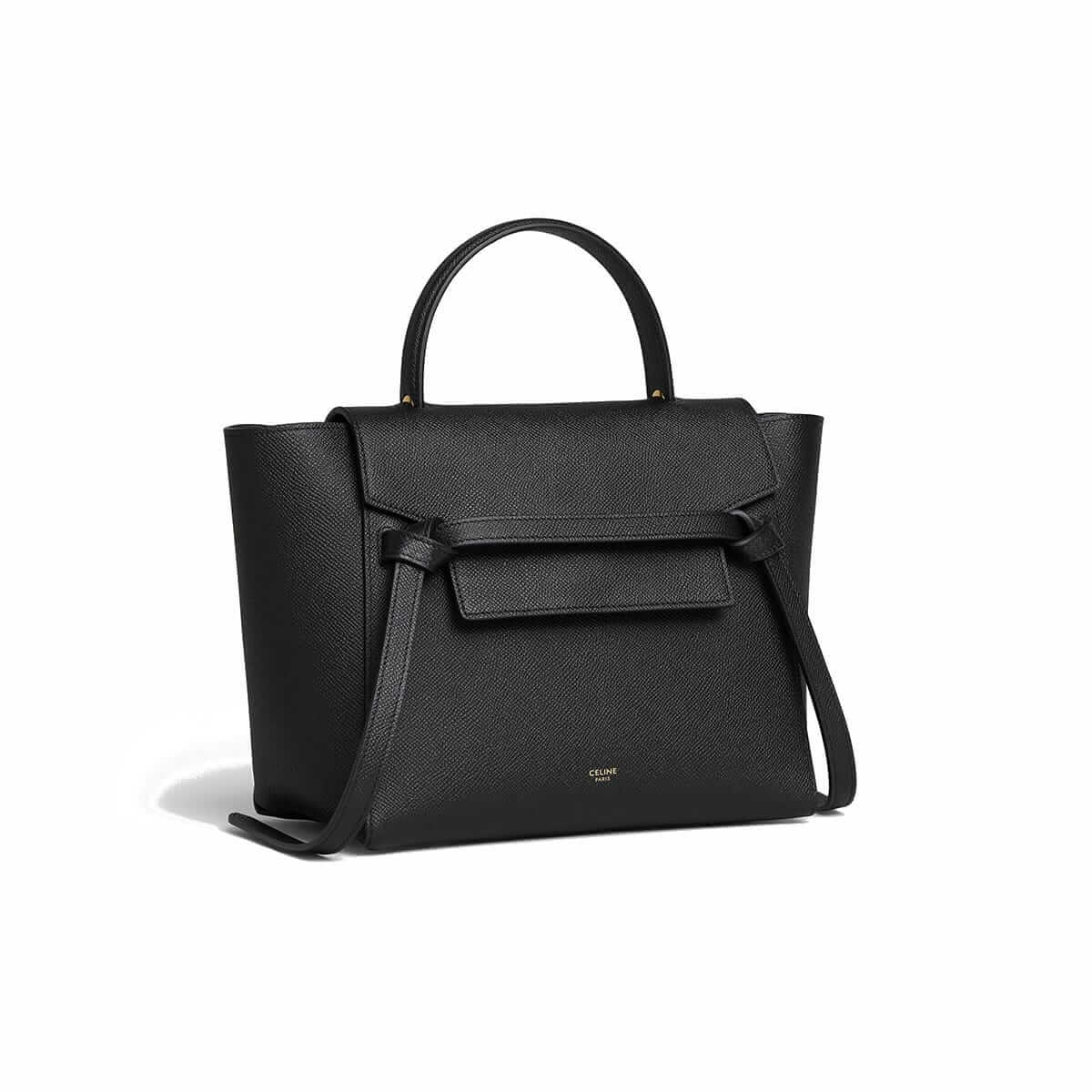 CELINE Micro Belt bag In Grained Calfskin - Black