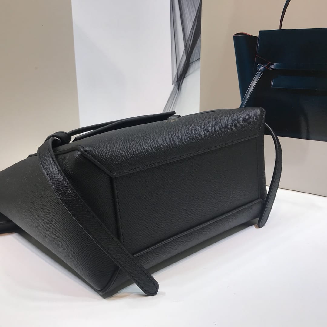 CELINE Micro Belt bag In Grained Calfskin - Black