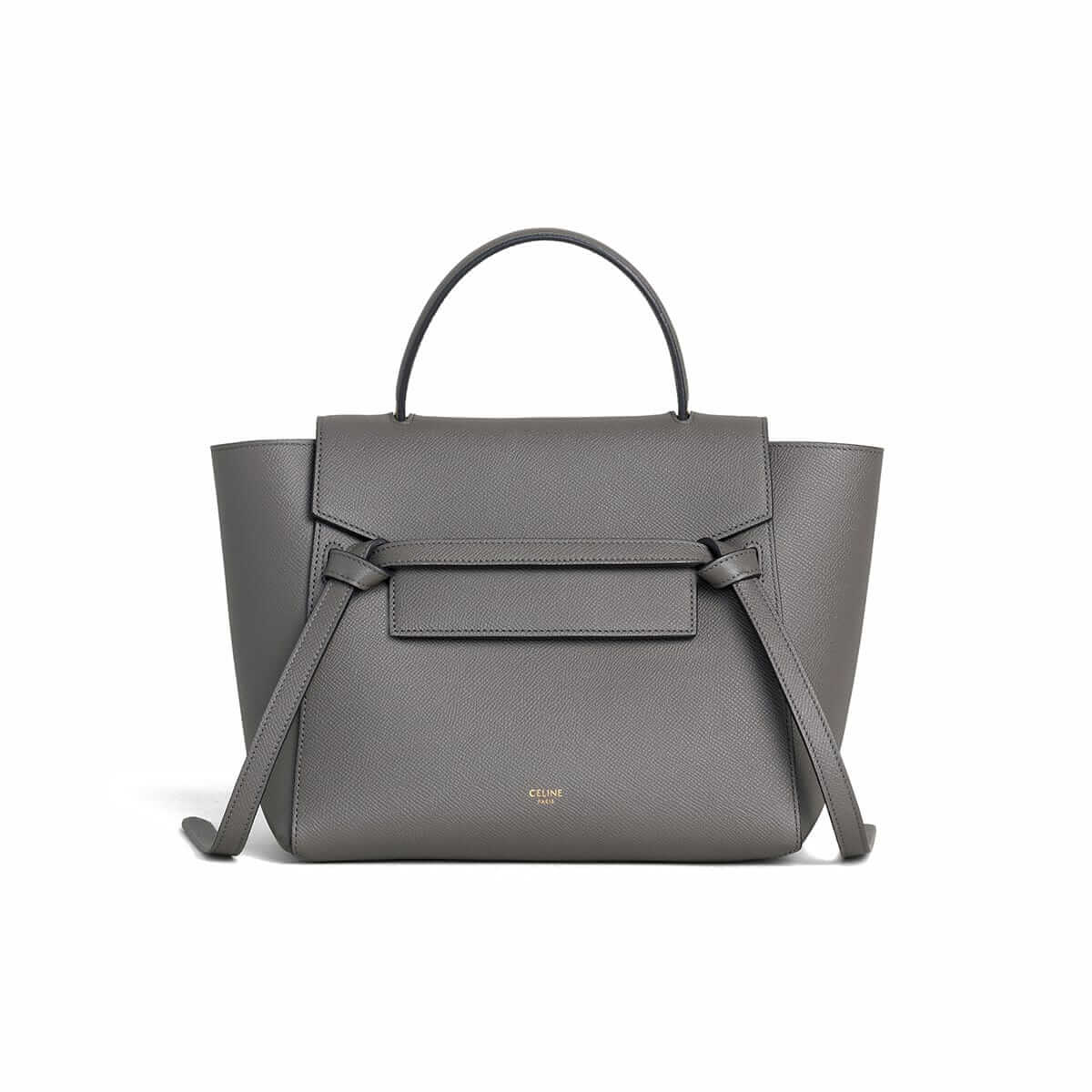 CELINE Micro Belt bag In Grained Calfskin - Grey