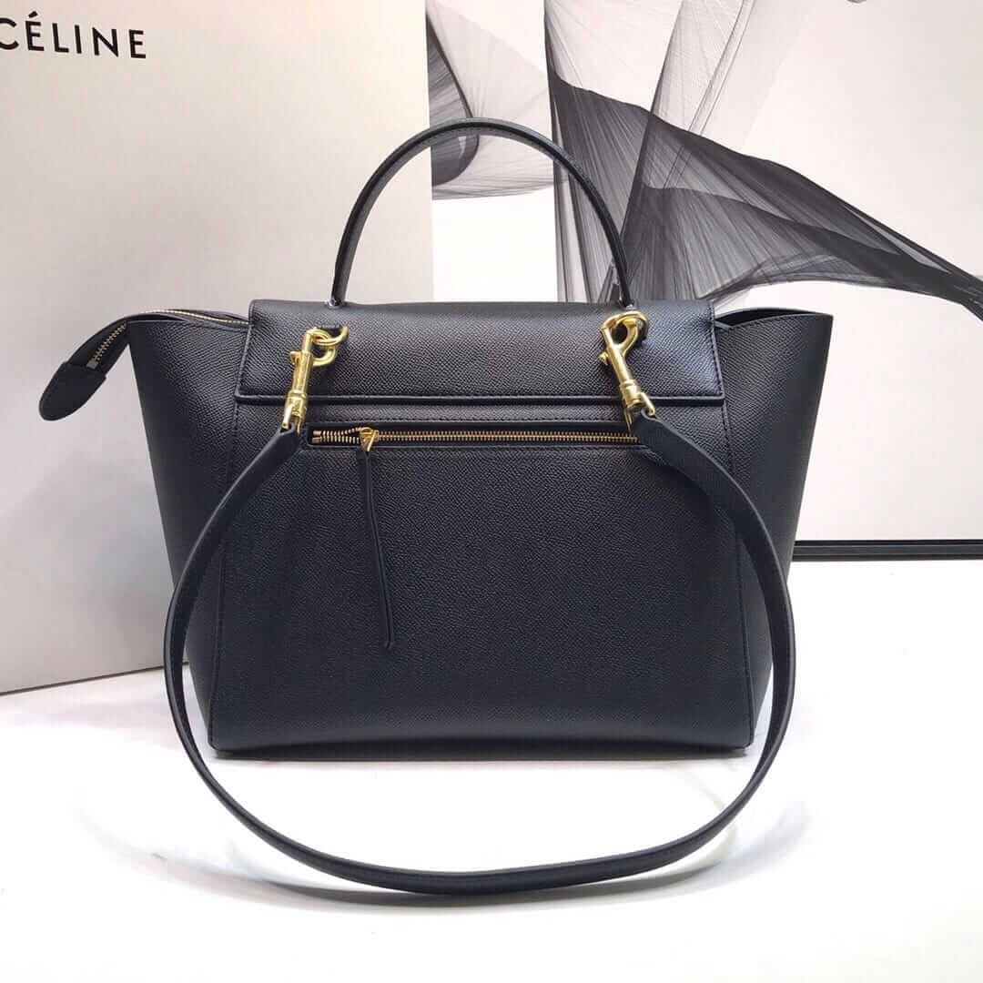 CELINE Mini Belt bag In Grained Calfskin - Black