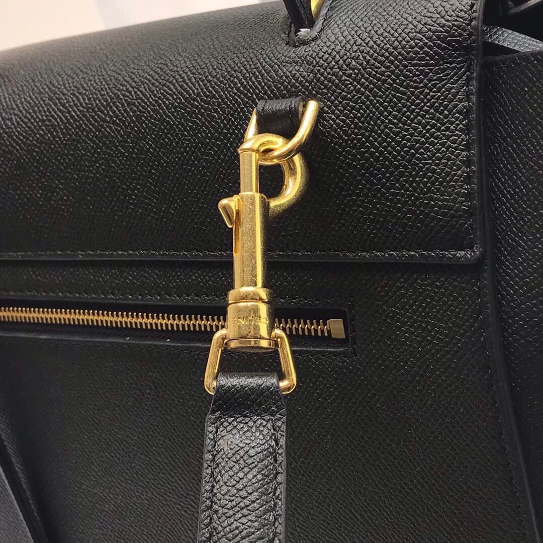 CELINE Mini Belt bag In Grained Calfskin - Black