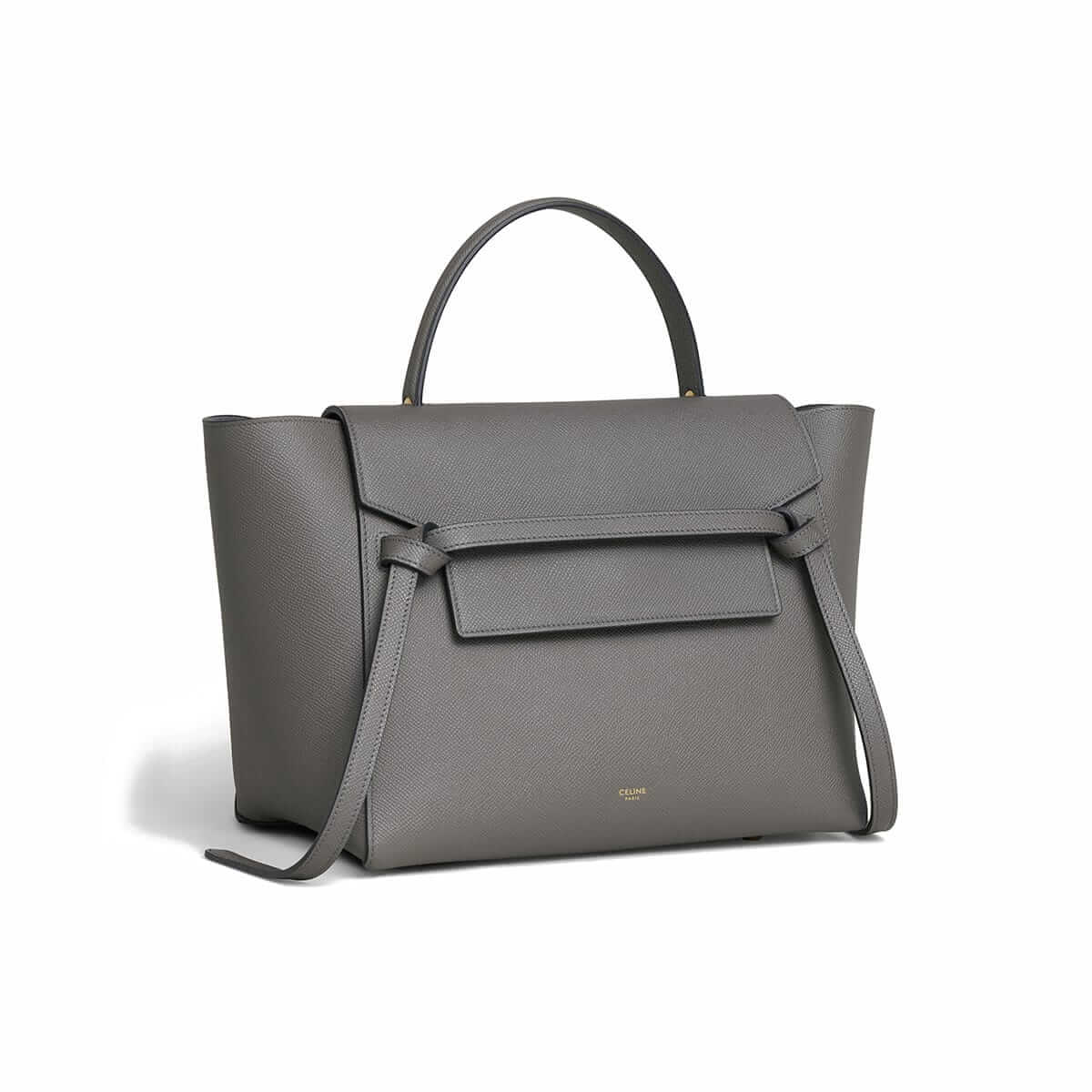 CELINE Mini Belt bag In Grained Calfskin - Grey