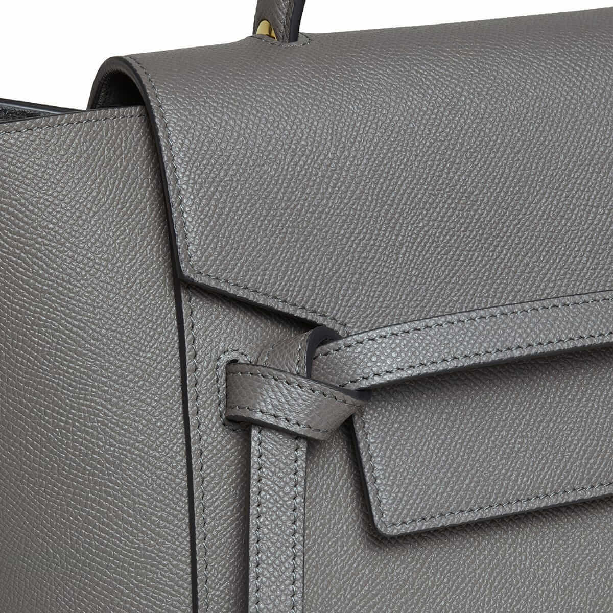 CELINE Mini Belt bag In Grained Calfskin - Grey