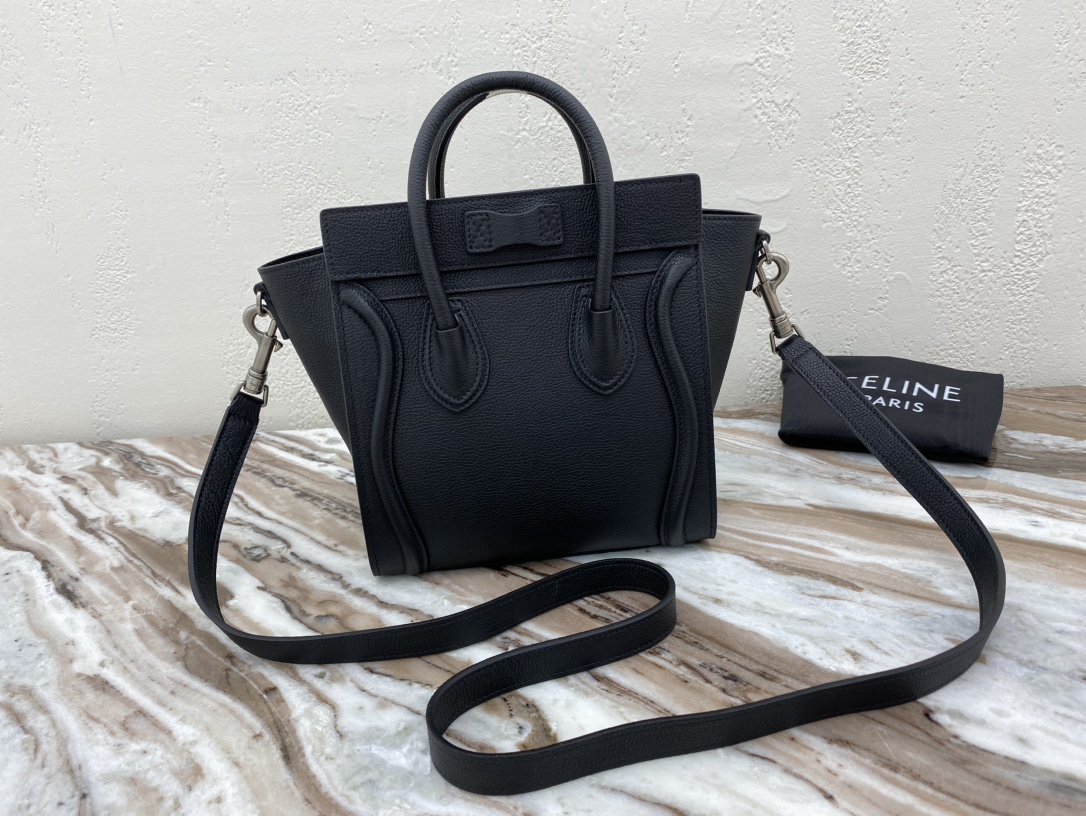 CELINE Nano Luggage Bag in Calfskin - Black