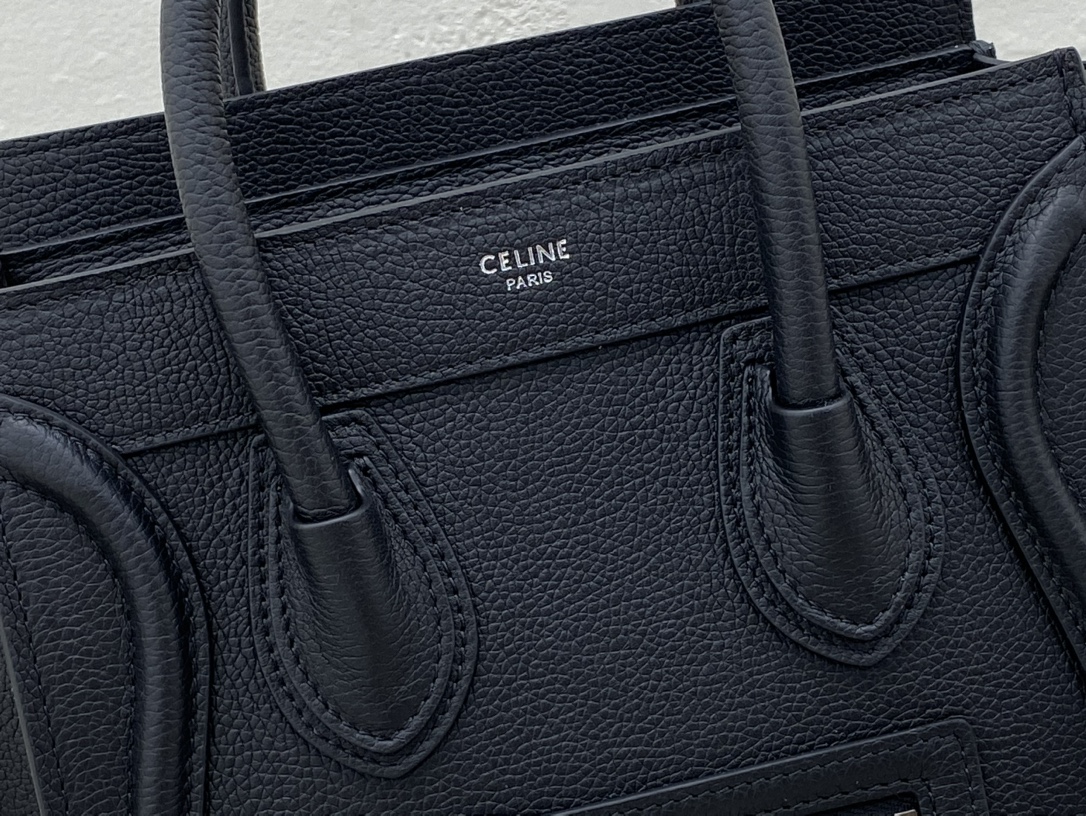 CELINE Nano Luggage Bag in Calfskin - Black