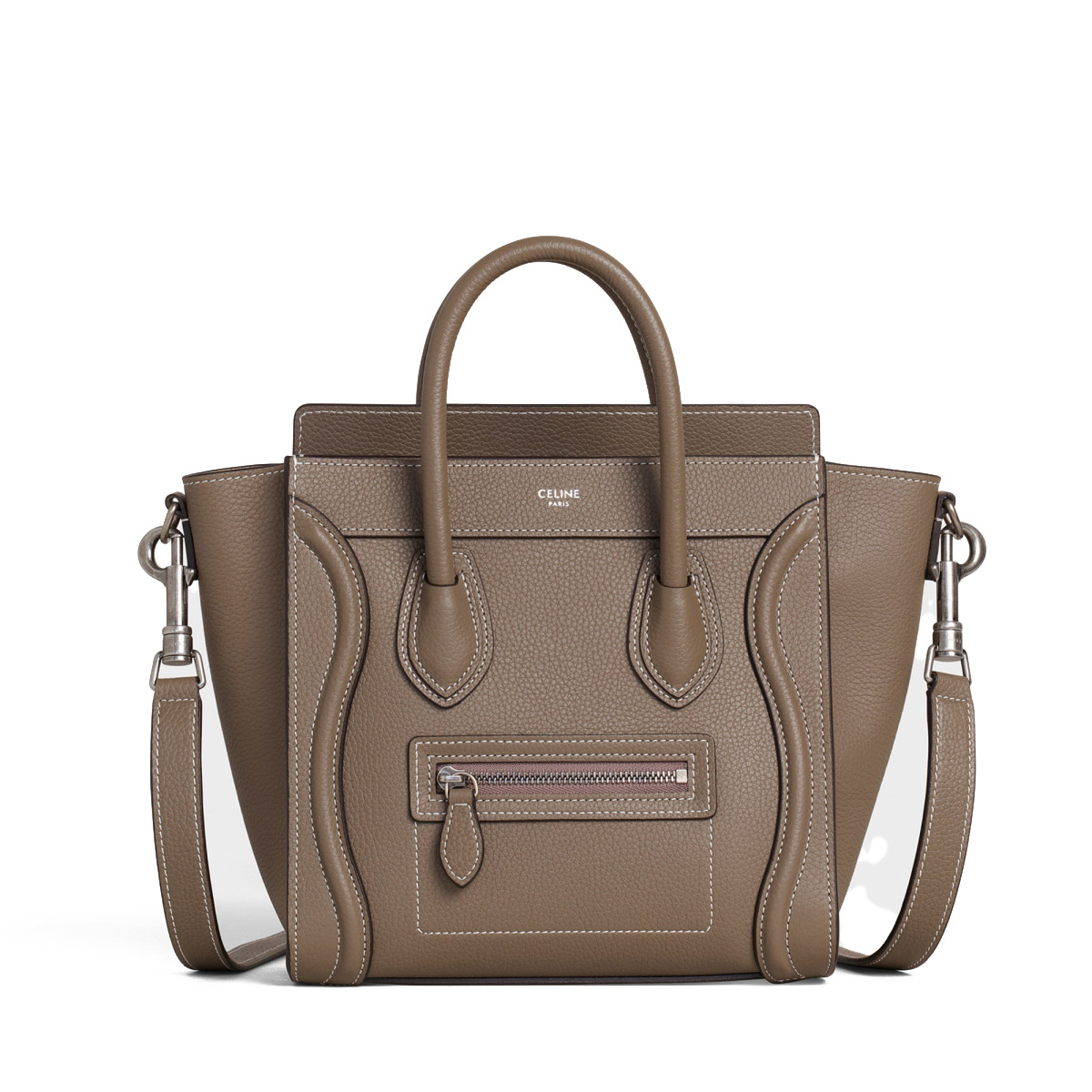 CELINE Nano Luggage Bag in Calfskin - Souris