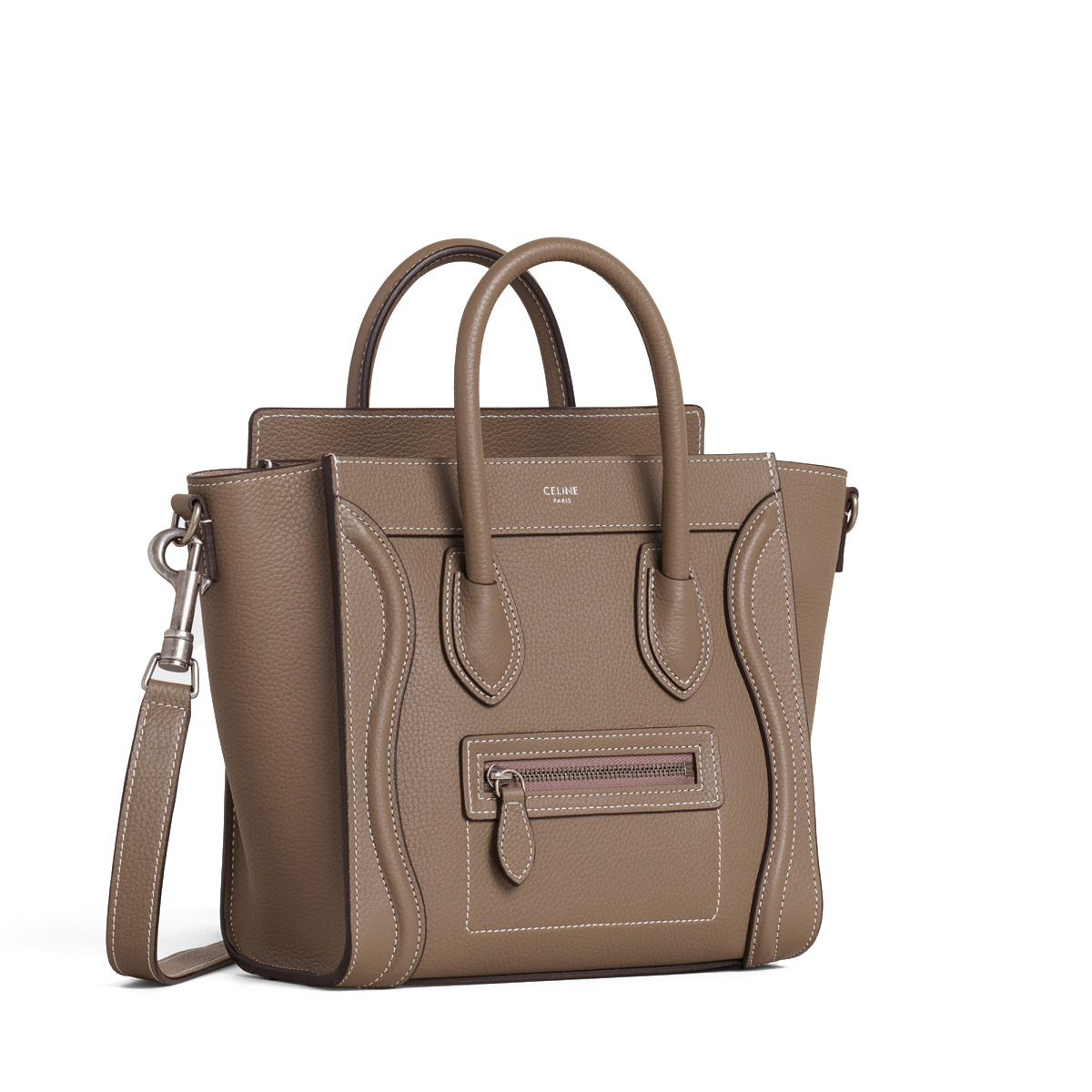 CELINE Nano Luggage Bag in Calfskin - Souris