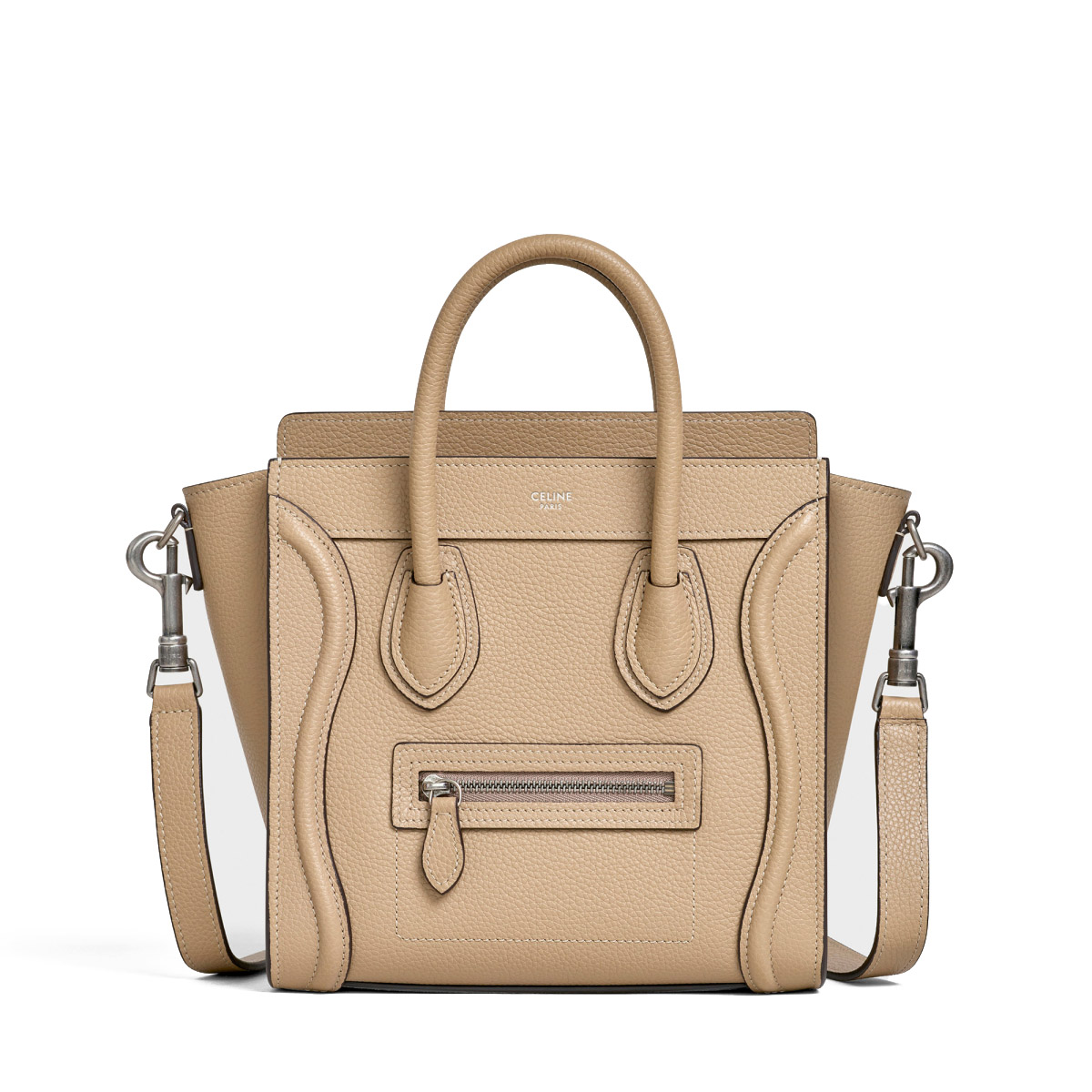 CELINE Nano Luggage Bag in Calfskin - Sand