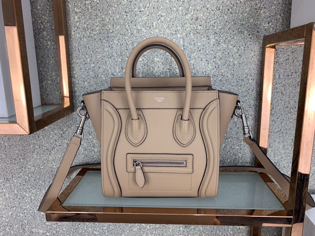 CELINE Nano Luggage Bag in Calfskin - Sand