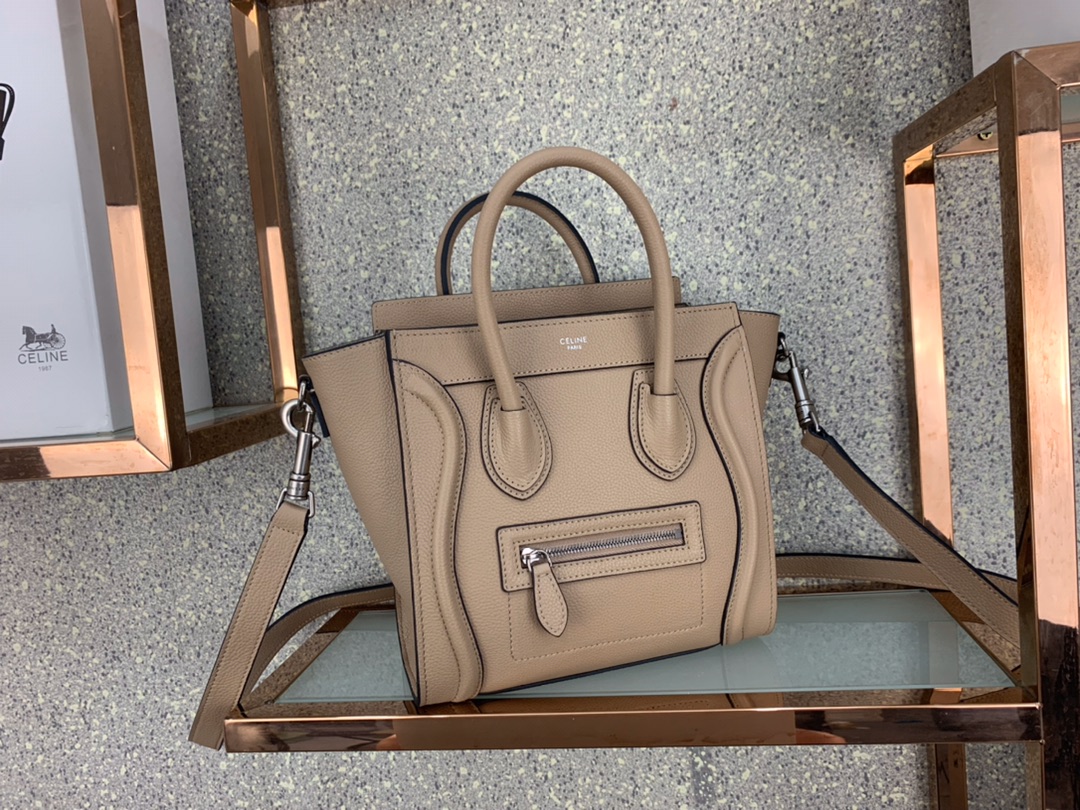 CELINE Nano Luggage Bag in Calfskin - Sand