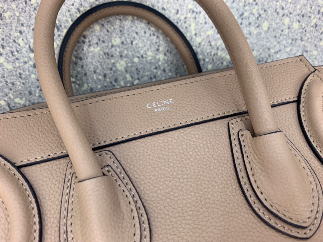 CELINE Nano Luggage Bag in Calfskin - Sand