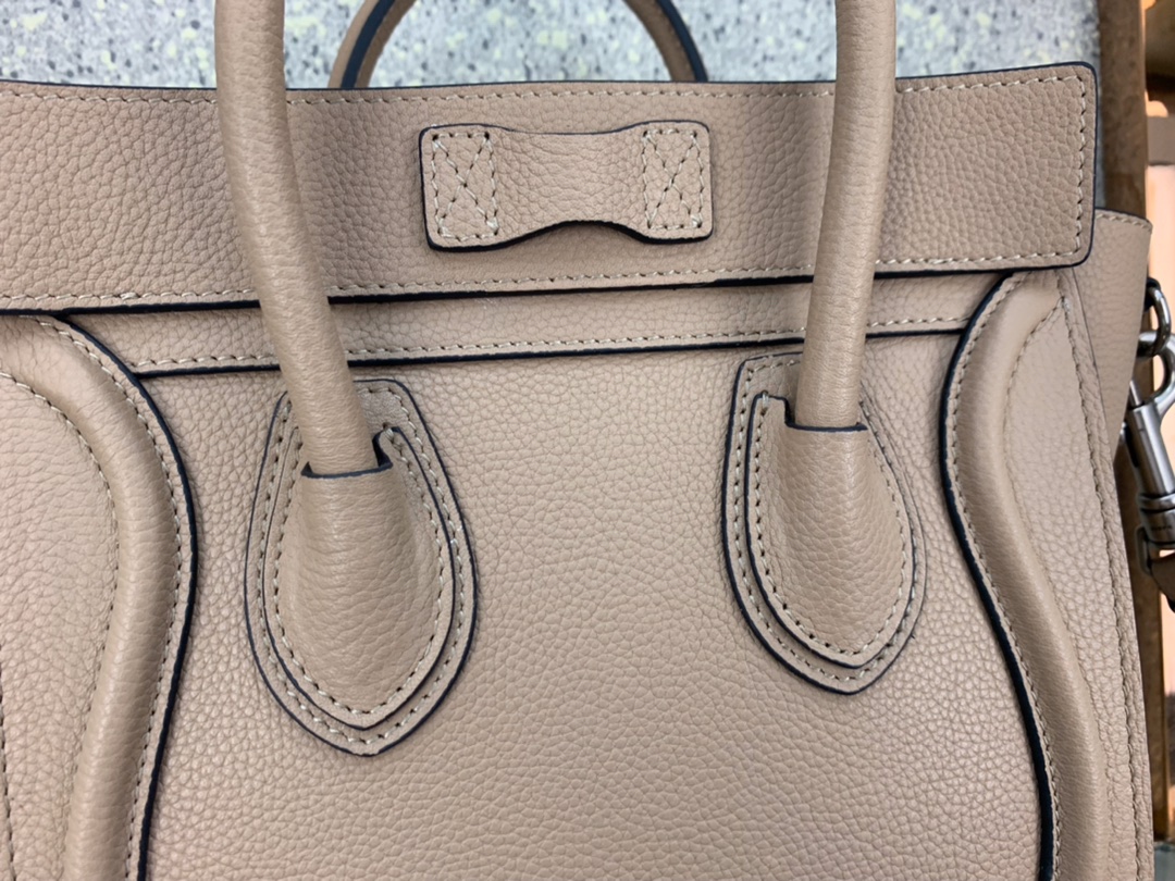 CELINE Nano Luggage Bag in Calfskin - Sand