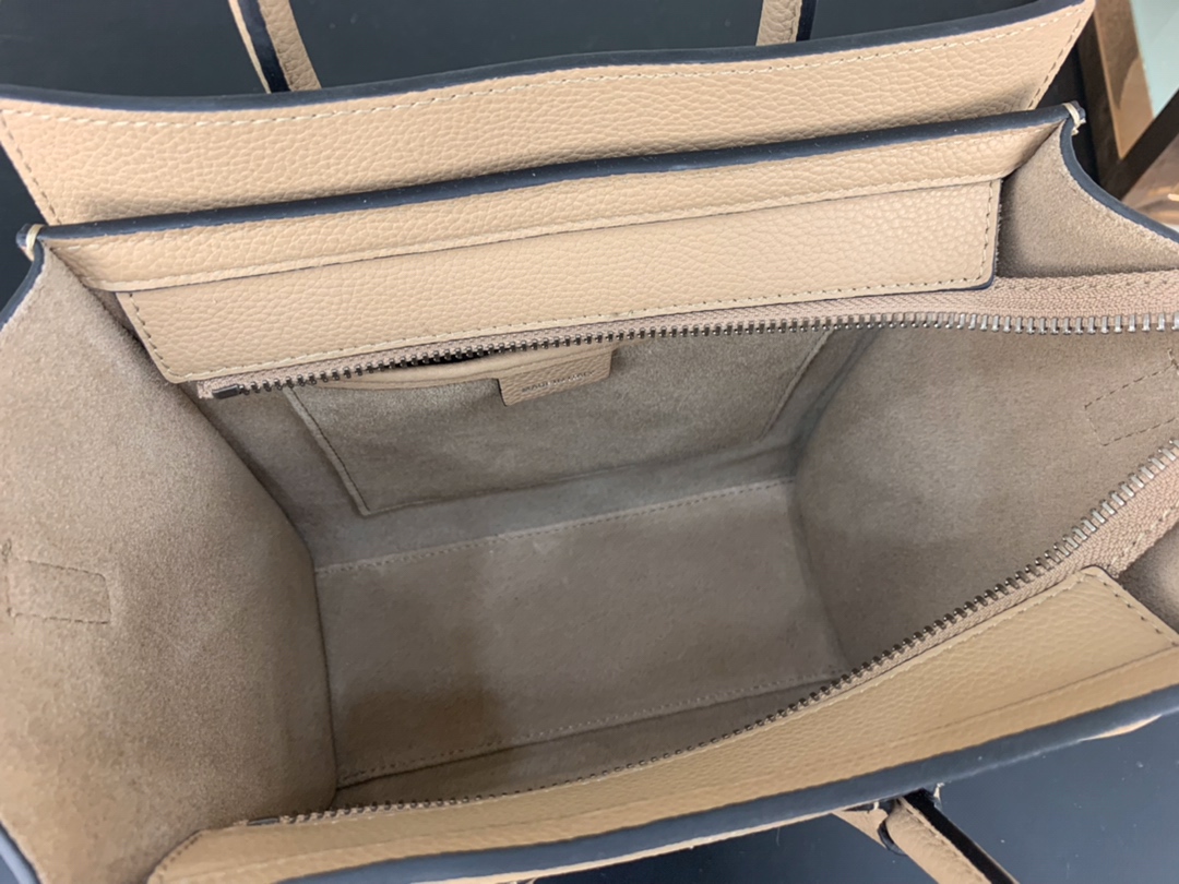 CELINE Nano Luggage Bag in Calfskin - Sand