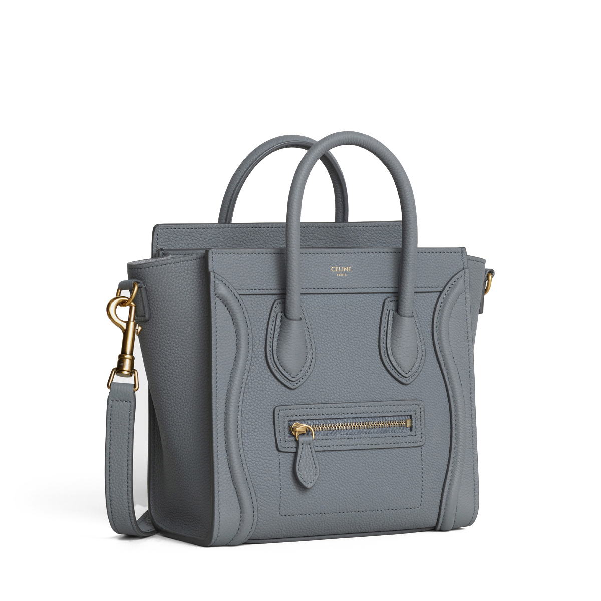 CELINE Nano Luggage Bag in Calfskin - Kohl