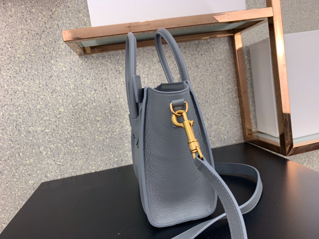 CELINE Nano Luggage Bag in Calfskin - Kohl