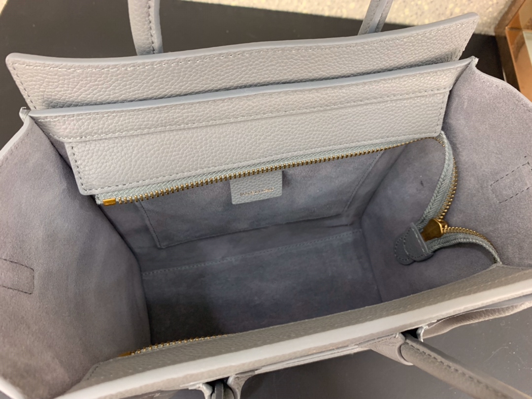 CELINE Nano Luggage Bag in Calfskin - Kohl