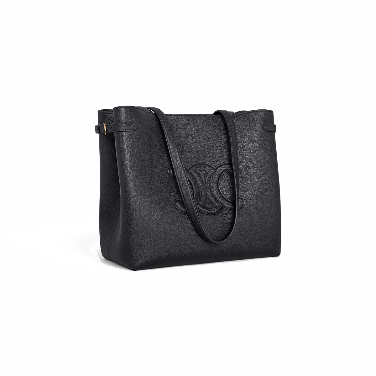 CELINE Medium Cabas Anais Cuir Triomphe In Grained Calfskin - Black