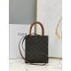 CELINE Mini Vertical Cabas In Triomphe Canvas And Calfskin With Celine Print - Black