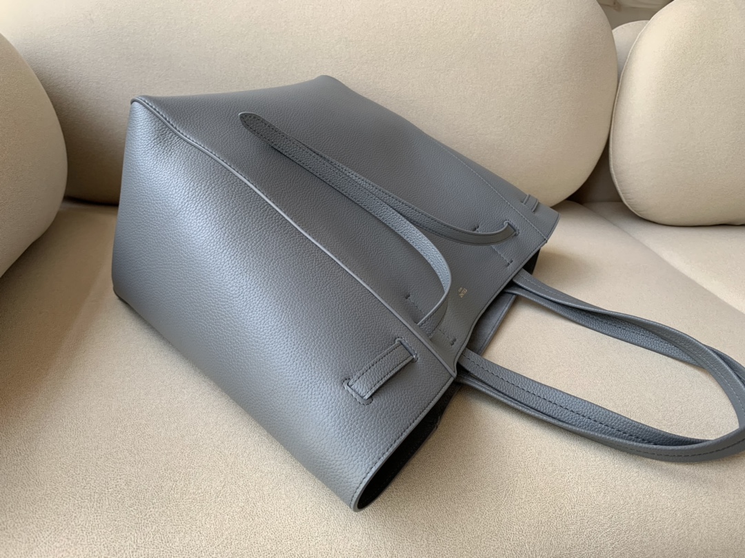 CELINE Cabas Phantom Small Tote Bag in Grained Calfskin - Grey