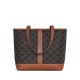 CELINE Small Cabas Tote Bag In Triomphe Canvas And Calfskin - Tan