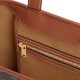 CELINE Small Cabas Tote Bag In Triomphe Canvas And Calfskin - Tan