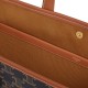 CELINE Mini Horizontal Cabas In Triomphe Canvas And Calfskin - Tan