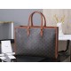 CELINE Small Horizontal Cabas In Triomphe Canvas And Calfskin - Tan