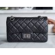 CHANEL 2.55 Mini Reissue Flap Bag Aged Lambskin - Black & Silver Toned Hardware