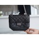 CHANEL 2.55 Mini Reissue Flap Bag Aged Lambskin - Black & Silver Toned Hardware