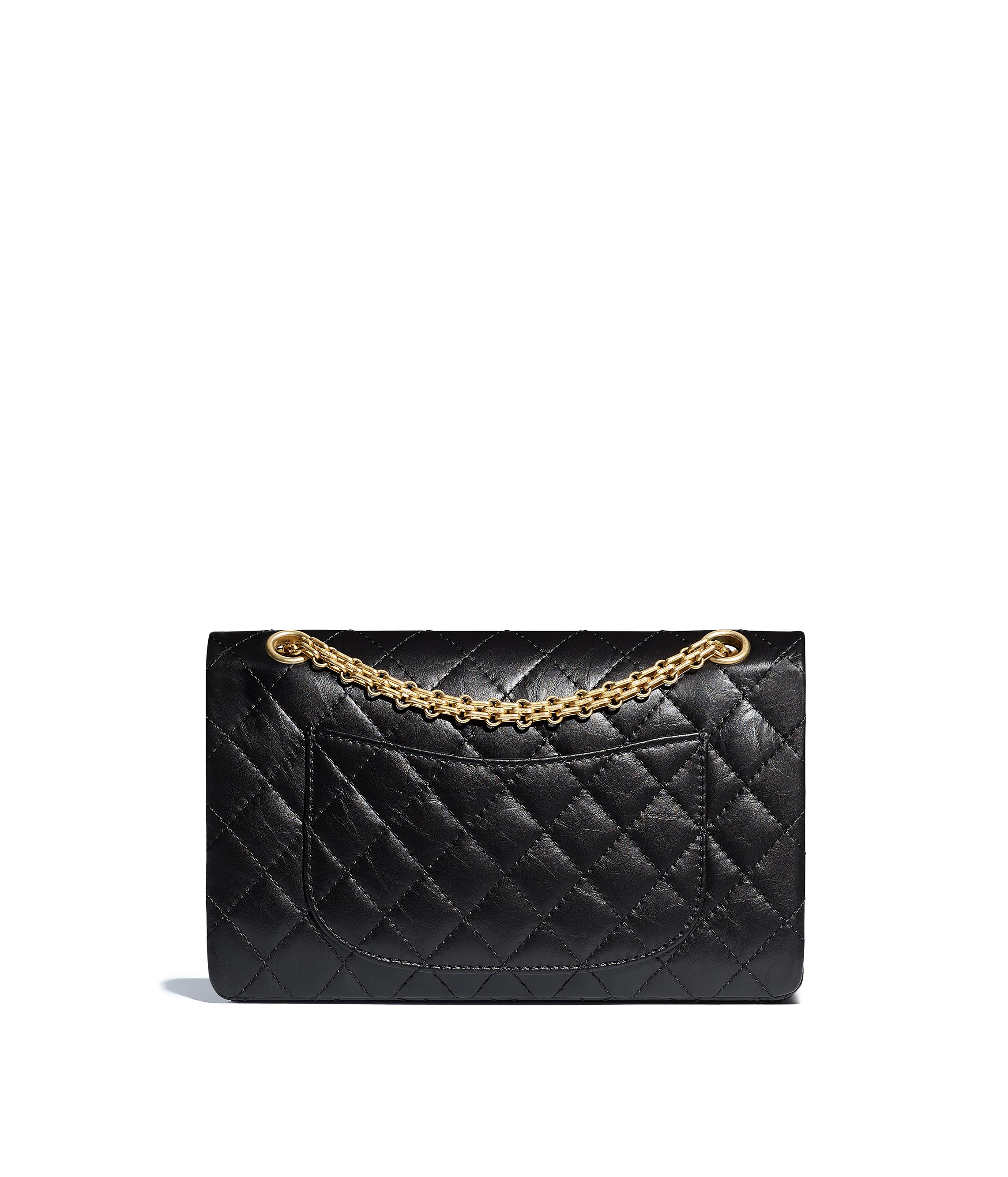 CHANEL 2.55 Large Reissue Flap Bag Aged Lambskin - Black & Gold Toned Hardware