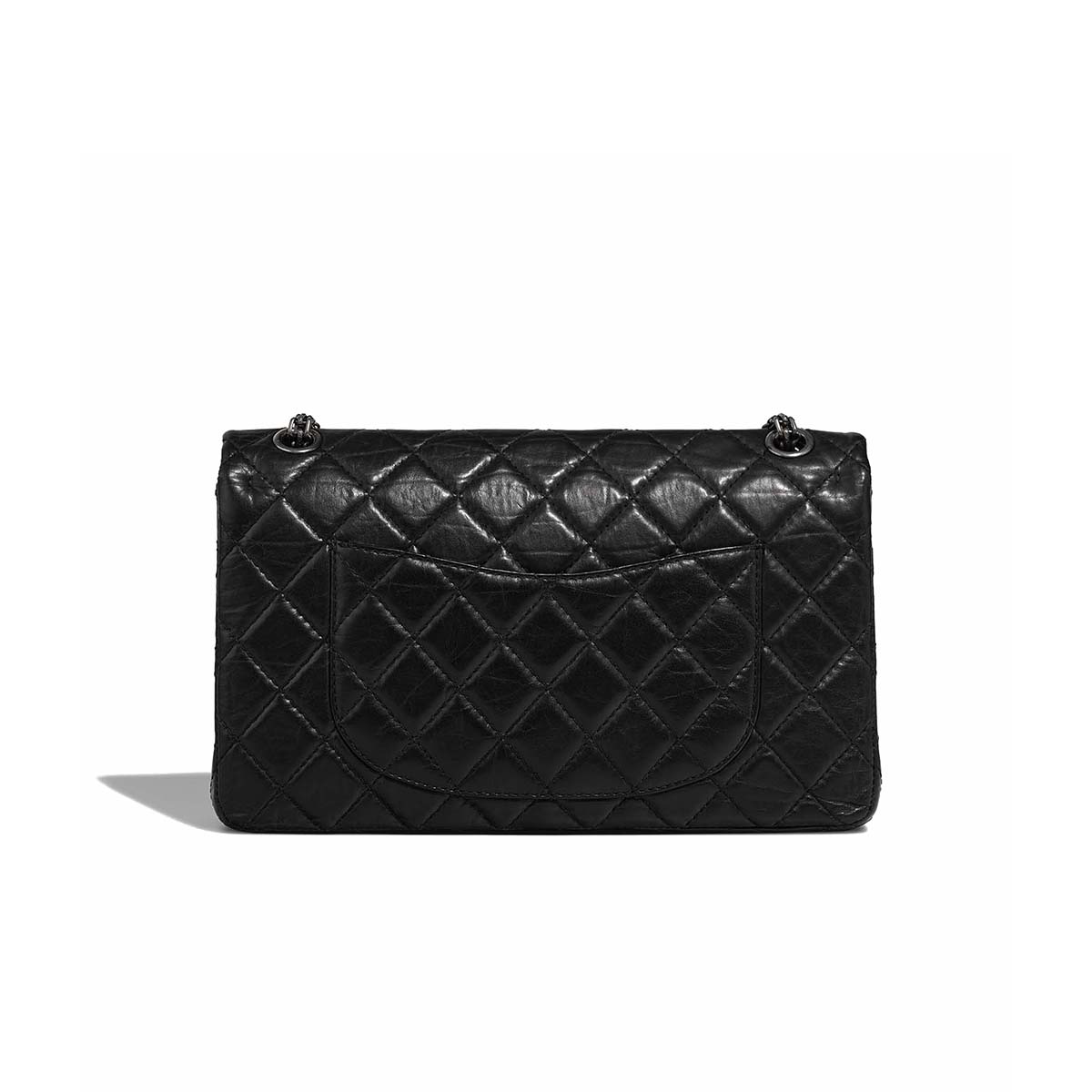 CHANEL 2.55 Large Reissue Flap Bag Aged Lambskin - Black & Silver Toned Hardware