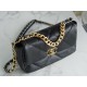 CHANEL 19 Small Flap Bag in Shiny Lambskin - Black 